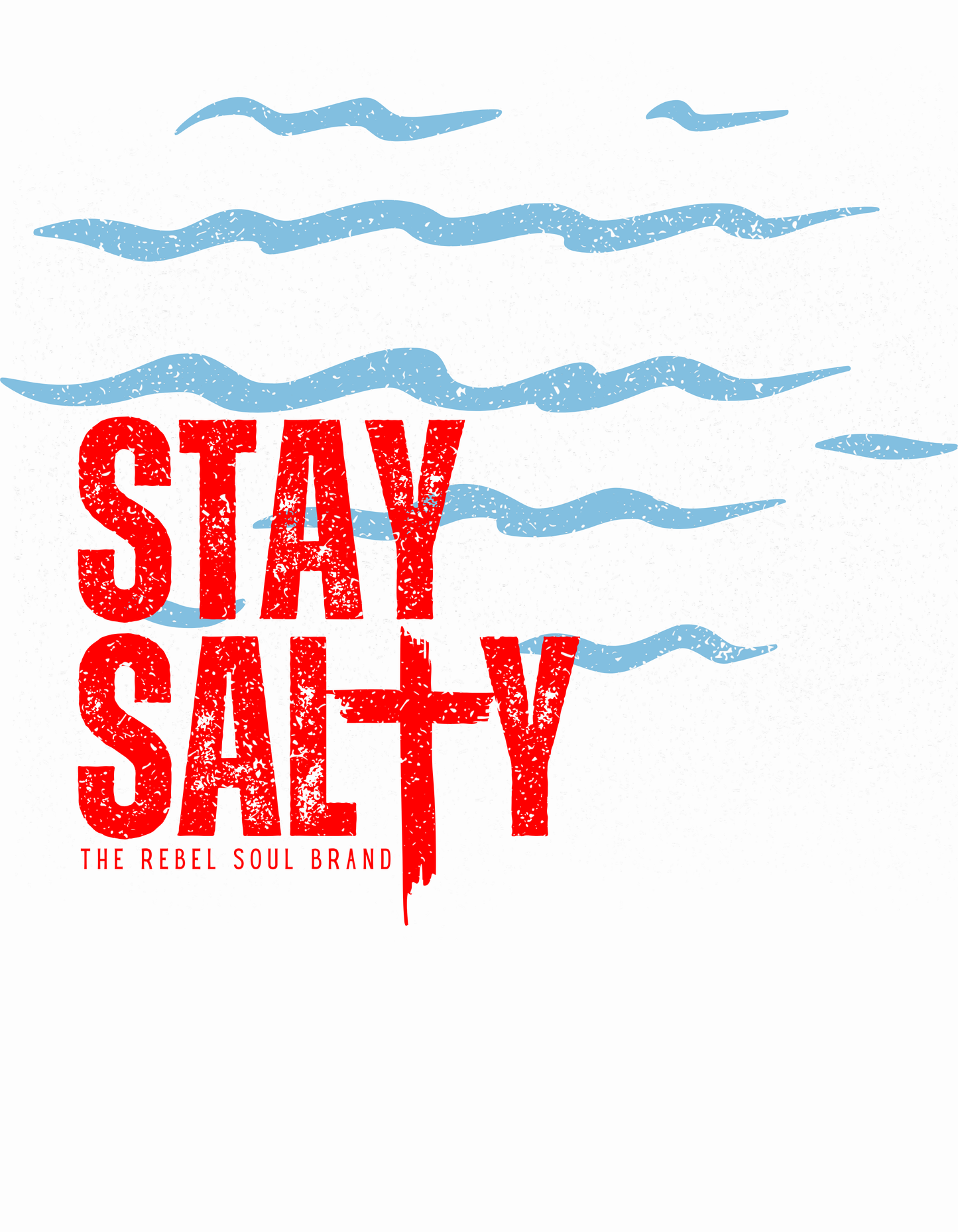 Stay Salty RS unisex organic oversized high neck t-shirt
